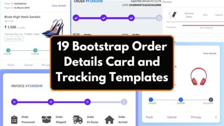 9 Bootstrap Order Details and Tracking Examples