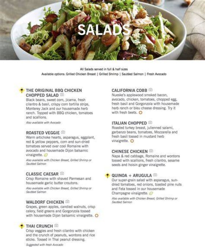 Cpk Printable Menu
