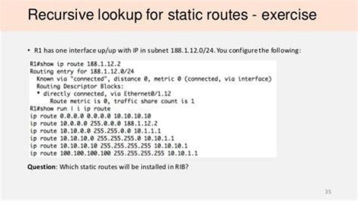 How to Configure IPv4 Recursive Static Routes CISCO Certification