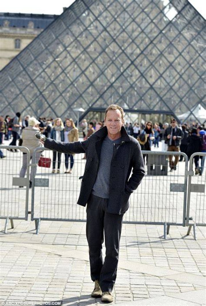 Kiefer Sutherland spotted strolling through the streets of Paris with