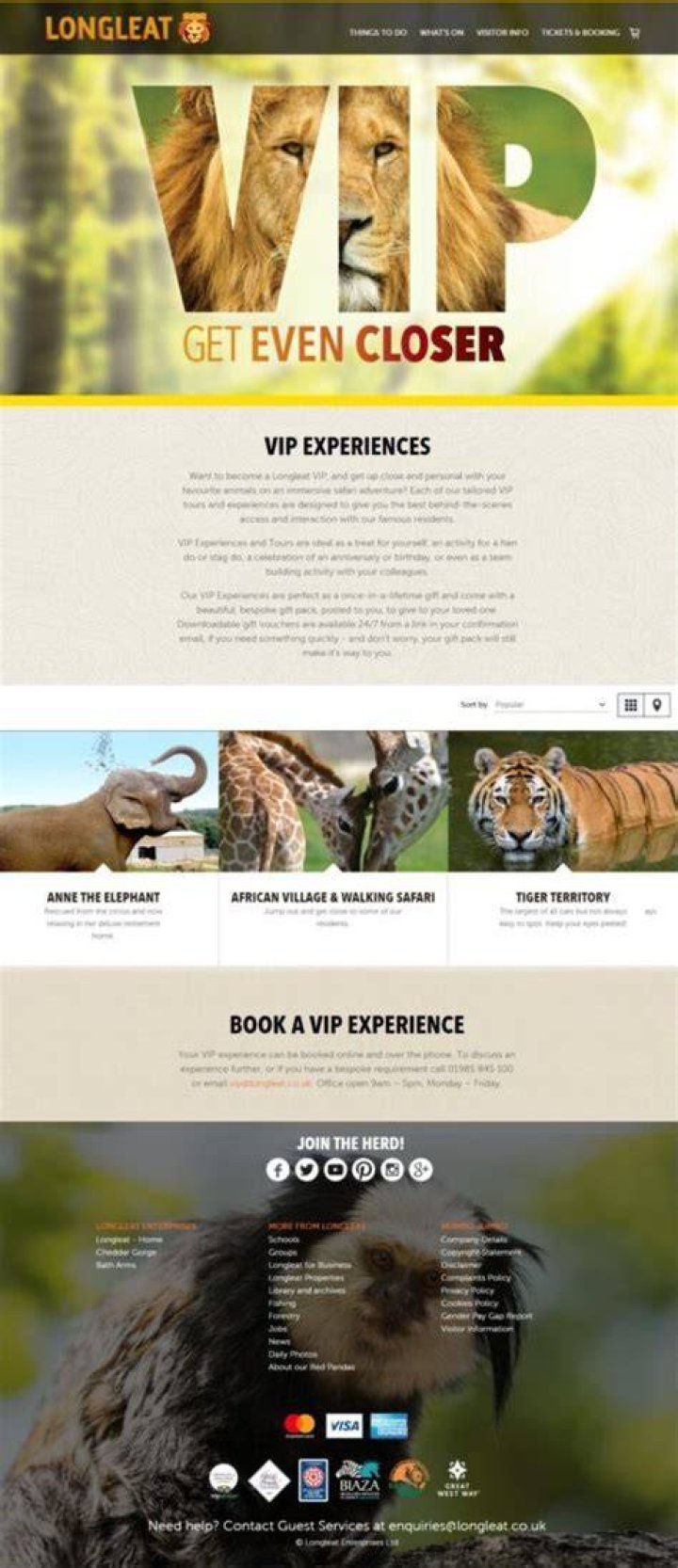 Longleat VIP Experiences 2021