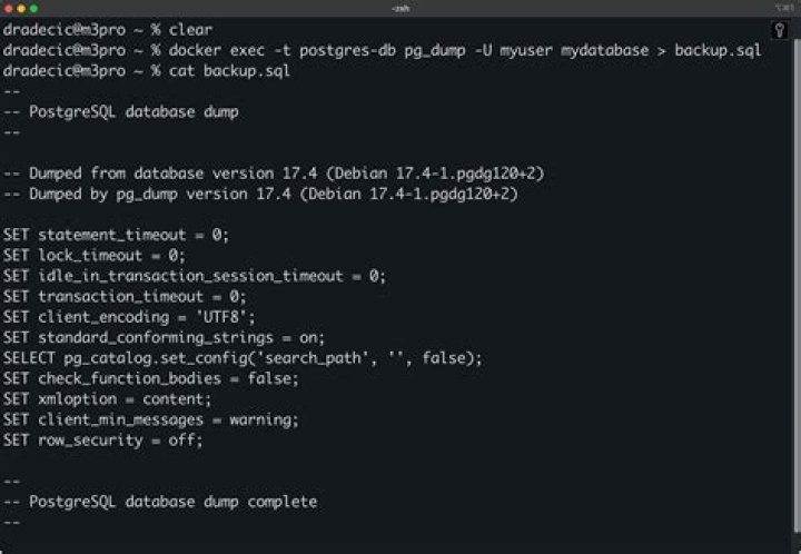 Postgresql docker avenuedop