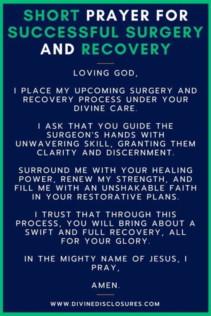 Prayers For A Successful Surgery Outcome