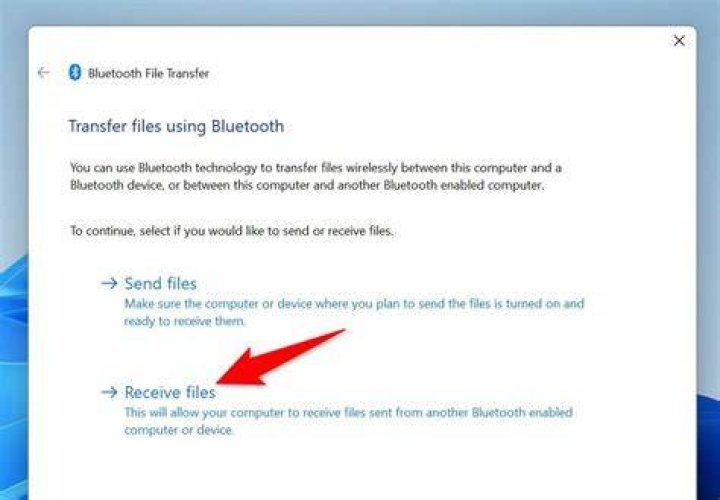Receive Files Bluetooth Windows 11