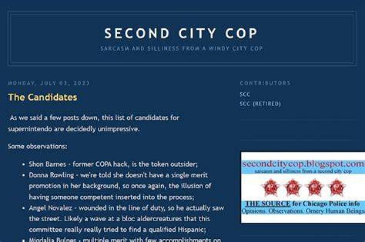 Second City Cop Blog information video YouTube