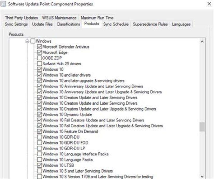 Software update point properties Microsoft Q&A